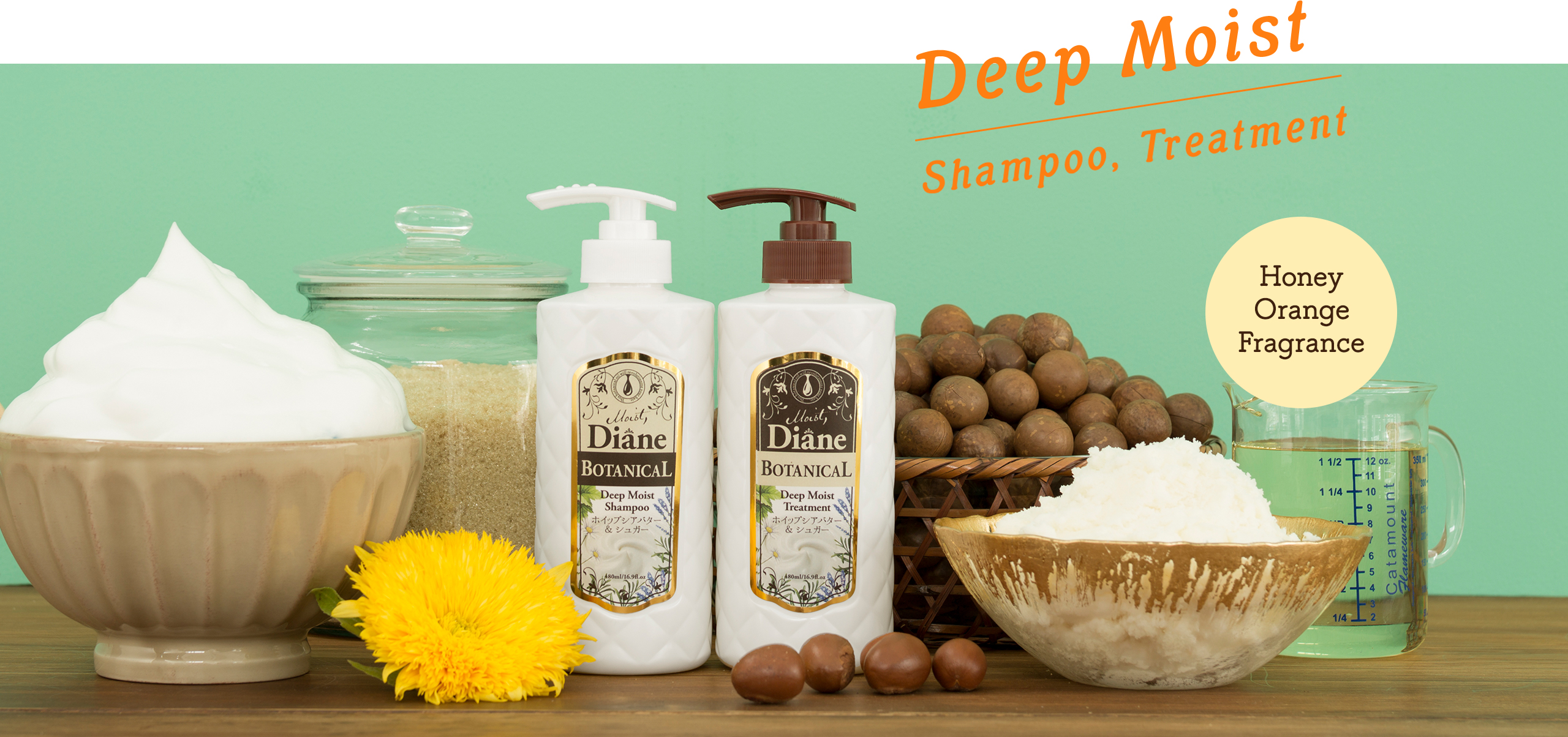 Deep Moist, Shampoo Treatment Honey Orange Fragrance