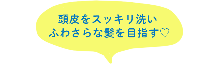 頭皮をスッキリ洗いふわさらな髪を目指す