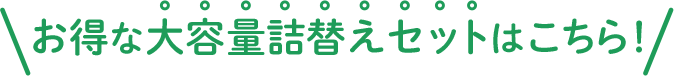 お得な大容量詰替えセットはこちら！