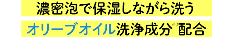 PLUS!:濃密泡で保湿しながら洗うアルガンオイル洗浄成分※3配合