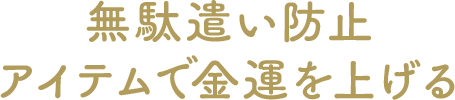 無駄遣い防止アイテムで金運を上げる