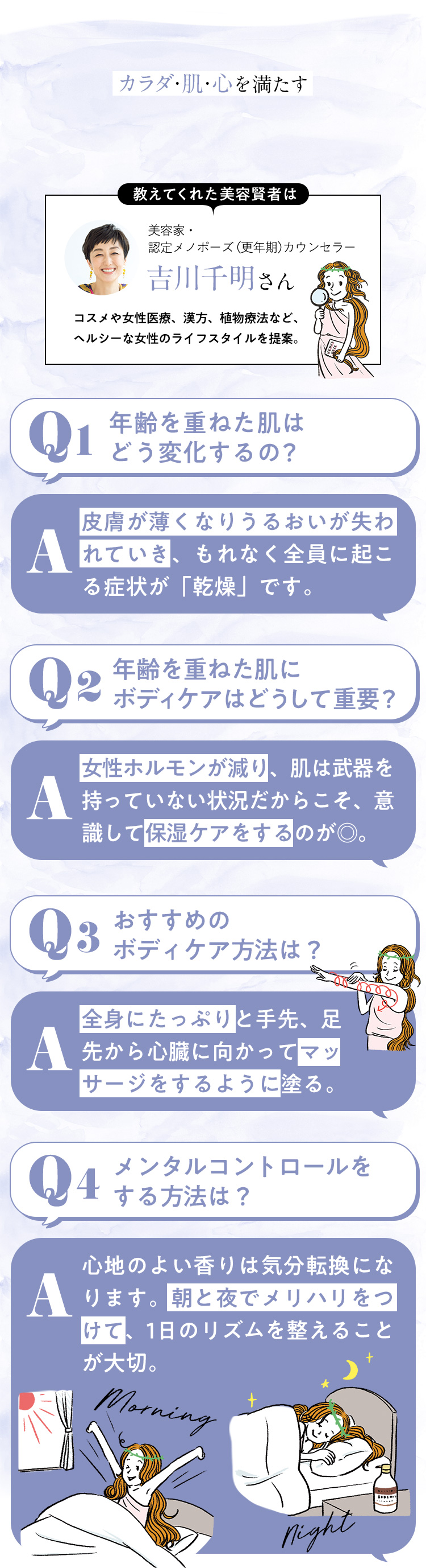 カラダ・肌・心を満たす