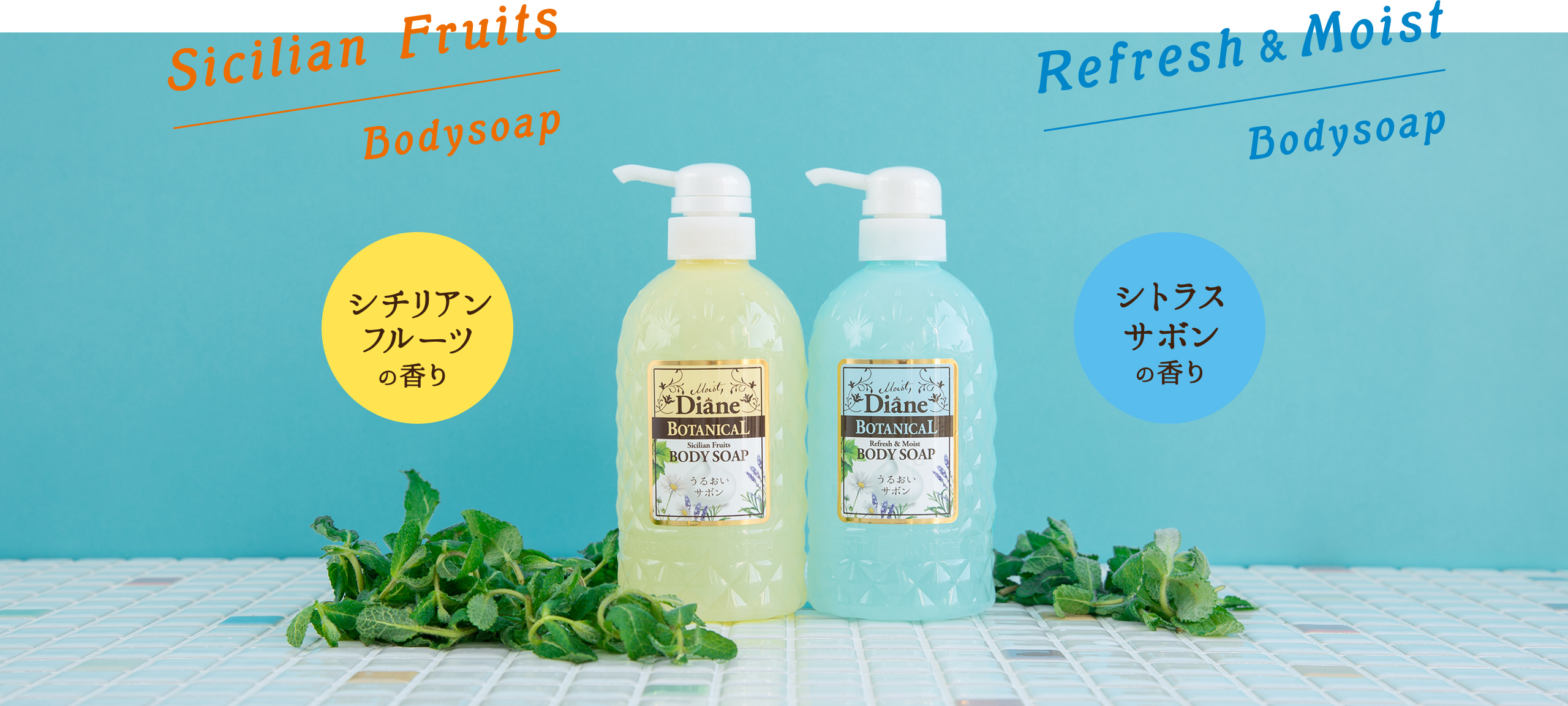 Sicilian Fruits Bodysoap シチリアンフルーツの香り Refresh & Moist Bodysoap シトラスサボンの香り