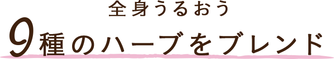 全身うるおう9種のハーブをブレンド